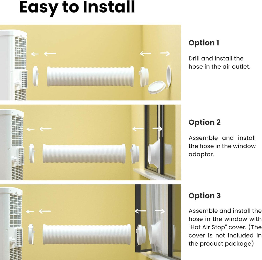 Comfee Mobiles Klimagert Easy Cool 2.0, 7000 BTU 2,0kW, Kühlen&Ventilieren&Entfeuchten, Raumgre bis 68m(25ãŽ?, APP-Steuerung/Alexa/Google Home/IFTTT, Mobile Klimaanlage mit Abluftschlauch