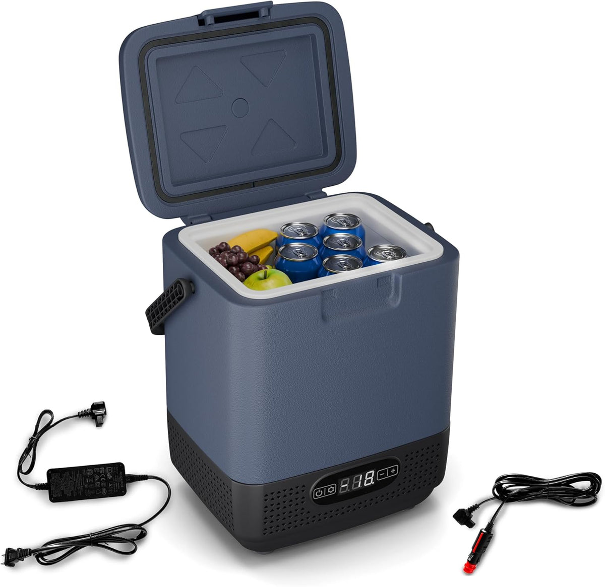 Klarstein SwiftFrost 12L Kompressor Kühlbox mit Gefrierfach â€?tragbare elektrische Kühlbox, LED-Anzeige, Dual Power (12 V/230 V), â€?0 °C bis 20 °C, ECO- und MAX-Modus, ideal für Camping und Auto