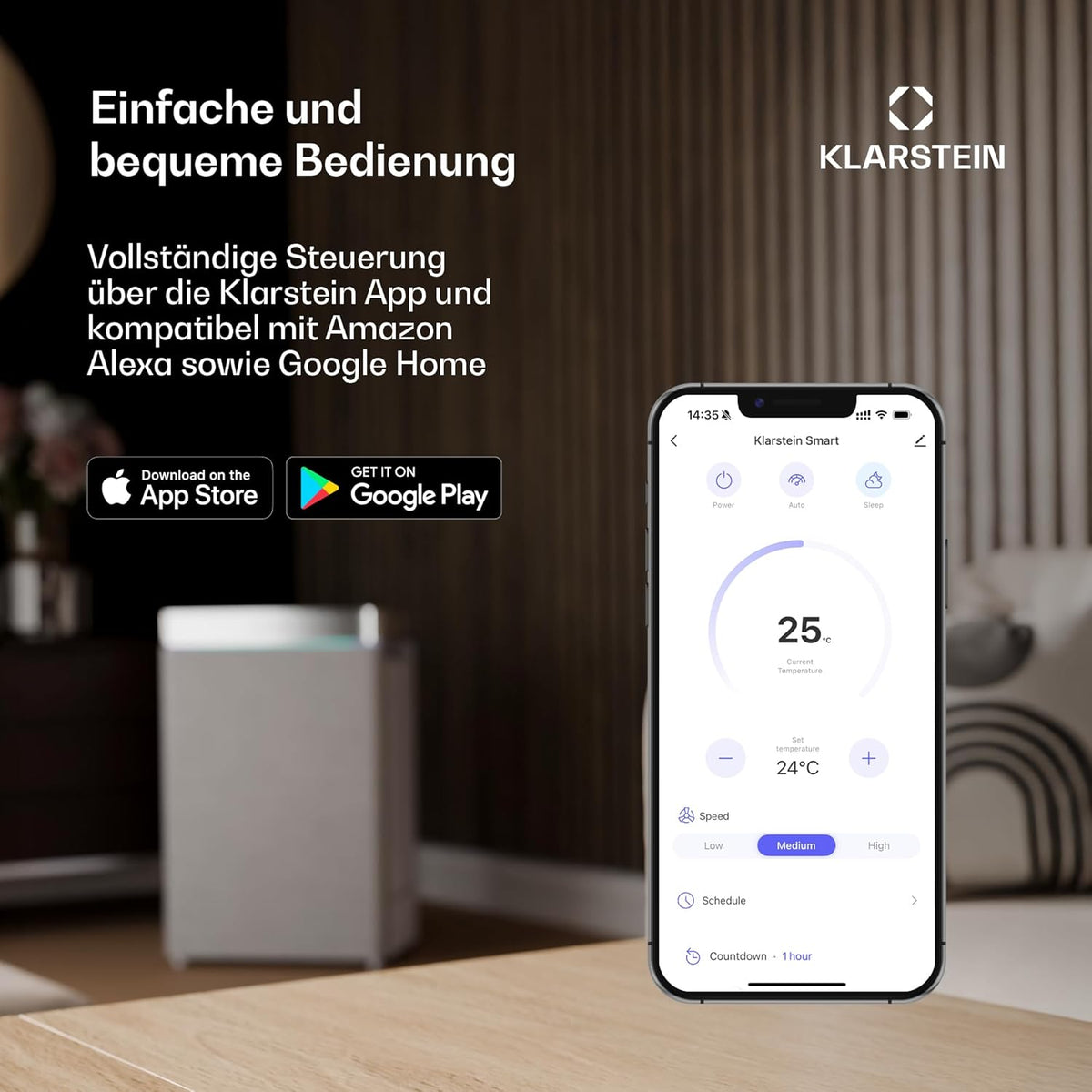 Klarstein Chillavan Mobile Klimaanlage â€?5.000 BTU, Für Räume bis 20 m², 3-in-1: Klimaanlage, Luftentfeuchter & Ventilator, Energieeffizienzklasse A, App-Steuerung, Ideal für Wohnmobile
