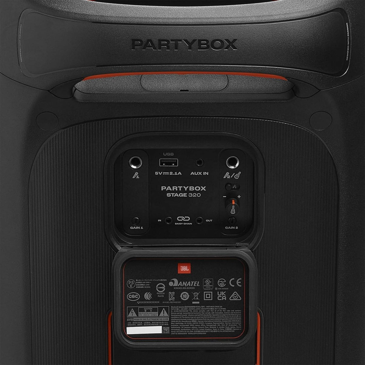 JBL Partybox Stage 120 in Schwarz â€?Tragbare Bluetooth-Lautsprecher-Box mit JBL Pro Sound, Lichtshow, KI-Sound-Boost und Teleskopgriff â€?12 h Laufzeit