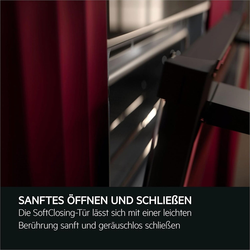 AEG Einbaubackofen â€?Serie 5 Ringheißluft: Gleichmäßige Garergebnisse auf 3 Ebenen â€?Pyrolyse Selbstreinigung â€?25 Automatikprogramme â€?LED-Touchdisplay â€?Schnellaufheizung â€?Schwarz â€?BPE53516AB