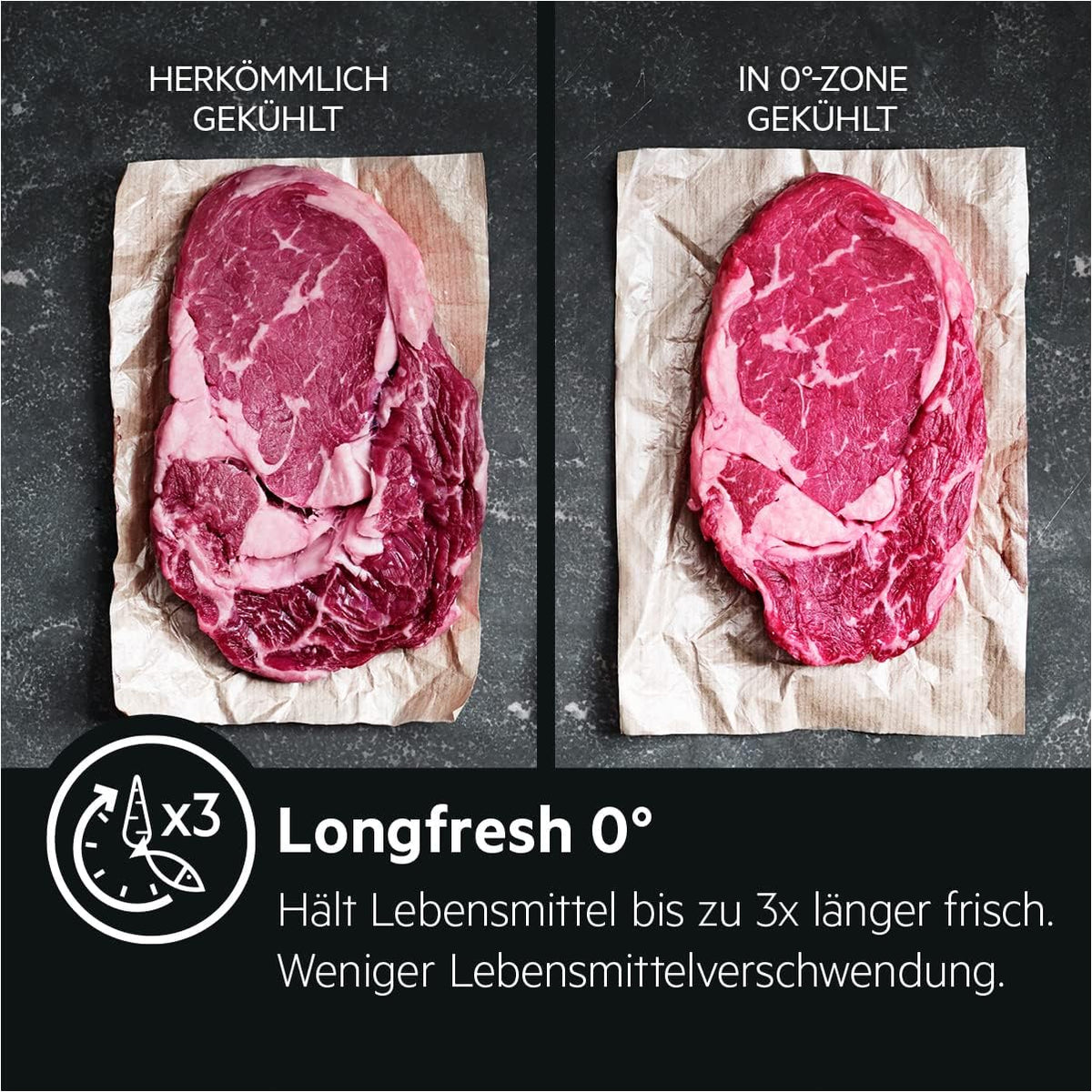 AEG RDB424E1AW Freistehender Doppeltür - Kühlautomat/Serie 5000 mit ColdSense / 1434 mm/Gefrierteil oben / 206 L/LowFrost â€?weniger Eisbildung/Farbe: Weiß/E