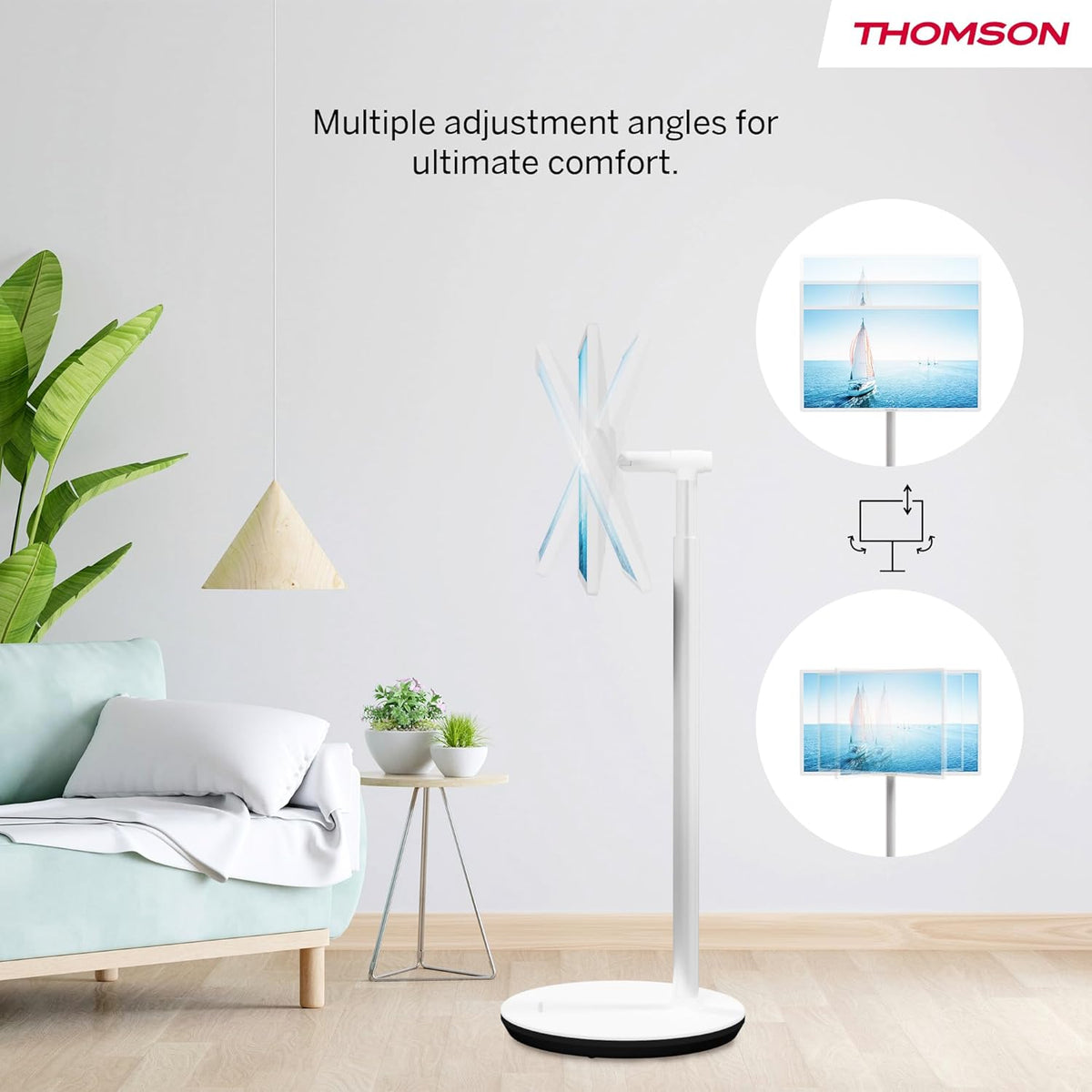 Thomson 32 Zoll (81 cm) Go TV, Tragbarer Android Fernseher â€?HD Ready (1366x768), Sprachsteuerung, Bluetooth 5.1, Wi-Fi, Hotspot-Funktion, Bis zu 4 Stunden Akkulaufzeit - 32HA4M44