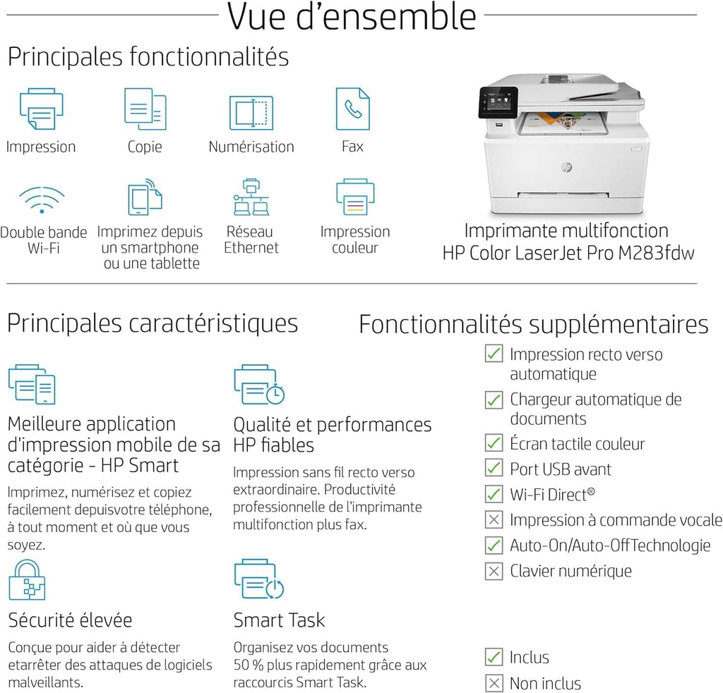 HP Color LaserJet Pro MFP 3302fdwg Multifunktions-Farblaserdrucker, Fax, Automatischer beidseitiger Druck, Touchscreen, Wi-Fi, Ethernet, USB, HP Wolf Pro Security