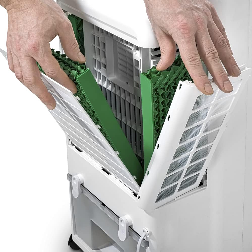 TROTEC Aircooler PAE 31 mobiler Luftkühler, 3-in-1 Luftkühler, Luftbefeuchter und Ventilator, 6 l Tank, 1,1 l/h Verdunstungsleistung, 3 Gebläsestufen, Timer, Nachtmodus