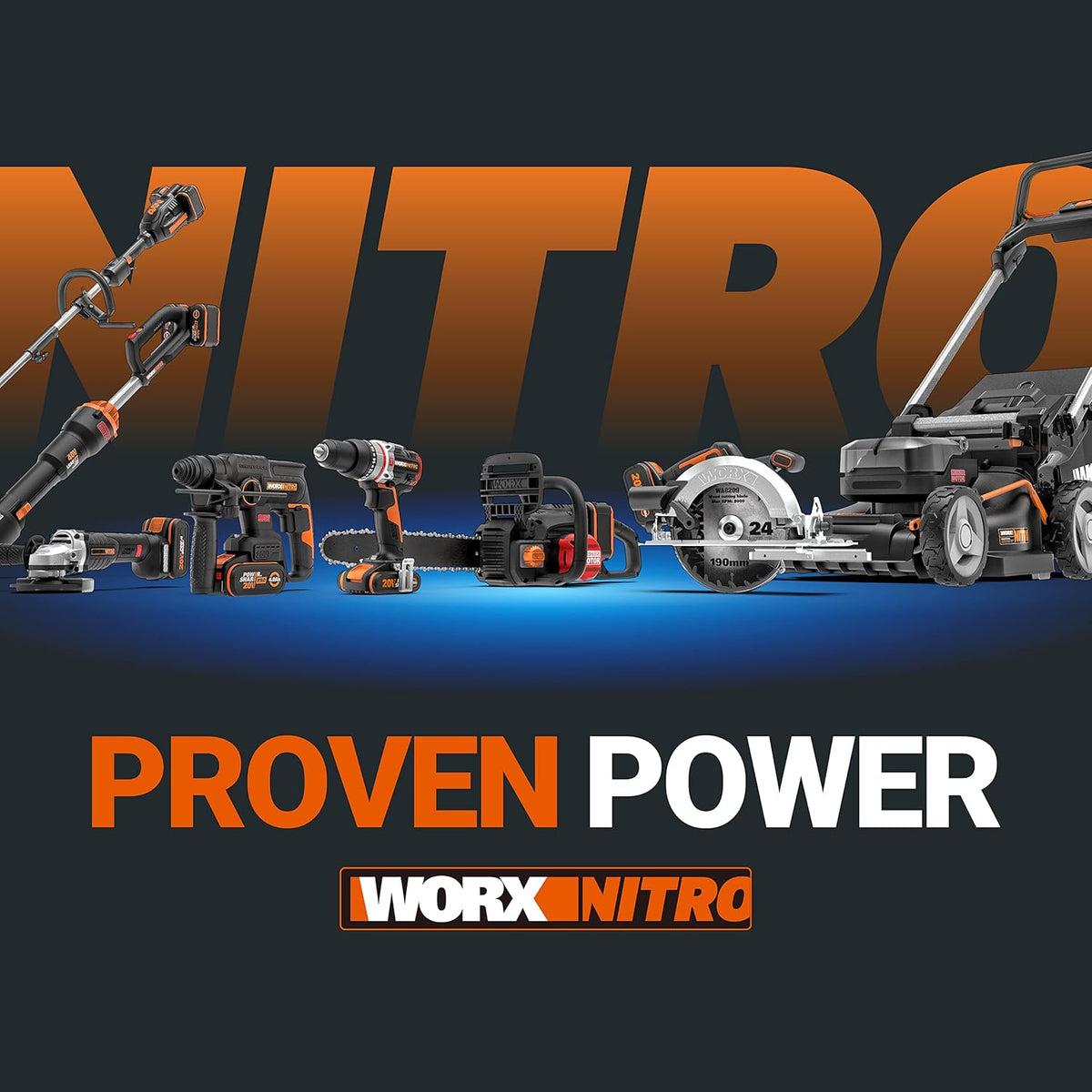 WORX Nitro Akku Vertikutierer  und  Rasenlüfter WG855E.9 - bis zu 400 m2 - Rechenbreite Arbeitsbreite 36 cm - bürstenloser Motor - 4 Stufe Höhenverstellung - inkl. 40 L Grasbeutel - ohne Akku  und  Ladegerät