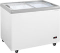 GastroHero Eiscreme Gefriertruhe 284 Liter Tiefkühltruhe LED Beleuchtung Schiebeglasdeckel Rollen Gefrierschrank Gewerbe Eis Truhe Verkauf â€?8 °C Gastronomie Kiosk