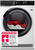 AEG Wärmepumpentrockner 8 kg, Testsieger der Stiftung Warentest 2025, Serie 9000: AbsoluteCarePlus Daunentrocknung, Punktgenaue Trockenergebnisse mit 3D-Scan Restfeuchteermittlung, TR9M75680