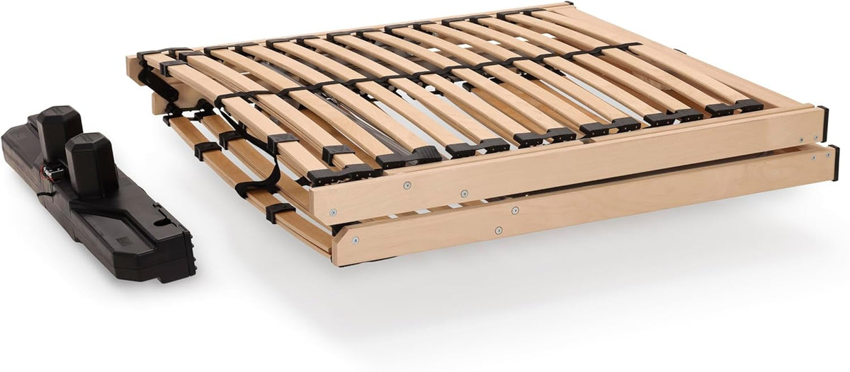 Generisch Lattenrost mit Motor 90x200cm | fertig montiert | elektrisch verstellbar | Härte-Regulierung | zum Klappen | Made in Germany | direkt vom Hersteller
