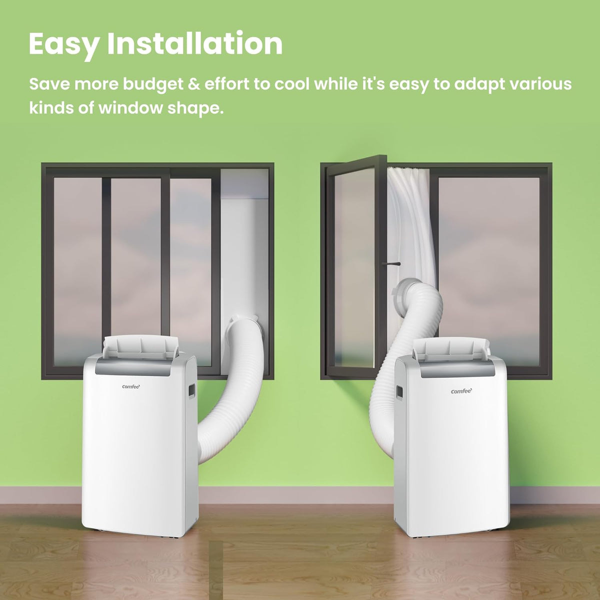 Comfee Mobiles Klimagert Easy Cool 2.0, 7000 BTU 2,0kW, Kühlen&Ventilieren&Entfeuchten, Raumgre bis 68m(25ãŽ?, APP-Steuerung/Alexa/Google Home/IFTTT, Mobile Klimaanlage mit Abluftschlauch