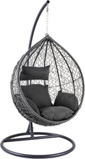 riess-ambiente Outdoor Hängesessel LOFT anthrazit grau Gartenstuhl inklusive Kissen wetterfest