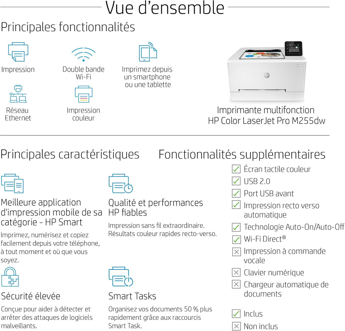 HP Color LaserJet Pro MFP 3302fdwg Multifunktions-Farblaserdrucker, Fax, Automatischer beidseitiger Druck, Touchscreen, Wi-Fi, Ethernet, USB, HP Wolf Pro Security