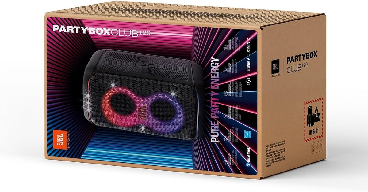 JBL Partybox Stage 120 in Schwarz â€?Tragbare Bluetooth-Lautsprecher-Box mit JBL Pro Sound, Lichtshow, KI-Sound-Boost und Teleskopgriff â€?12 h Laufzeit