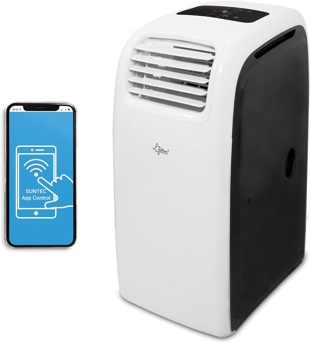 SUNTEC Mobiles Klimagerät Transform 14.000 Eco R290 APP â€?Klimaanlage mobil und leise mit Smart App Steuerung â€?Entfeuchter für Räume bis 70 qm â€?Mobile Kühlung & Heizung für zuhause â€?14.000 BTU