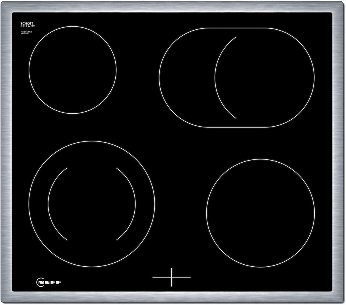 NEFF EDX4P0, Herd-Set bestehend aus E2CCG6AN3 Herd, 60 x 60 cm, Pyrolyse-Selbstreinigung, CircoTherm, LED-Display  und  M13R42N2 Elektrokochfeld, Bräterzone, Edelstahlrahmen