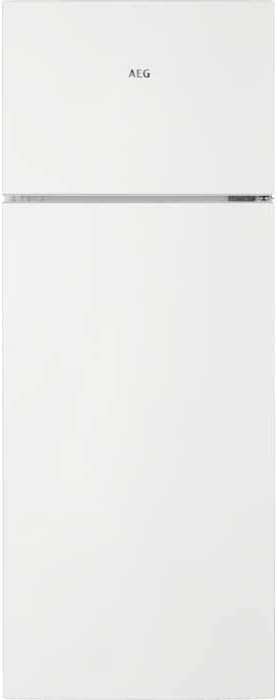 AEG RDB424E1AW Freistehender Doppeltür - Kühlautomat/Serie 5000 mit ColdSense / 1434 mm/Gefrierteil oben / 206 L/LowFrost â€?weniger Eisbildung/Farbe: Weiß/E