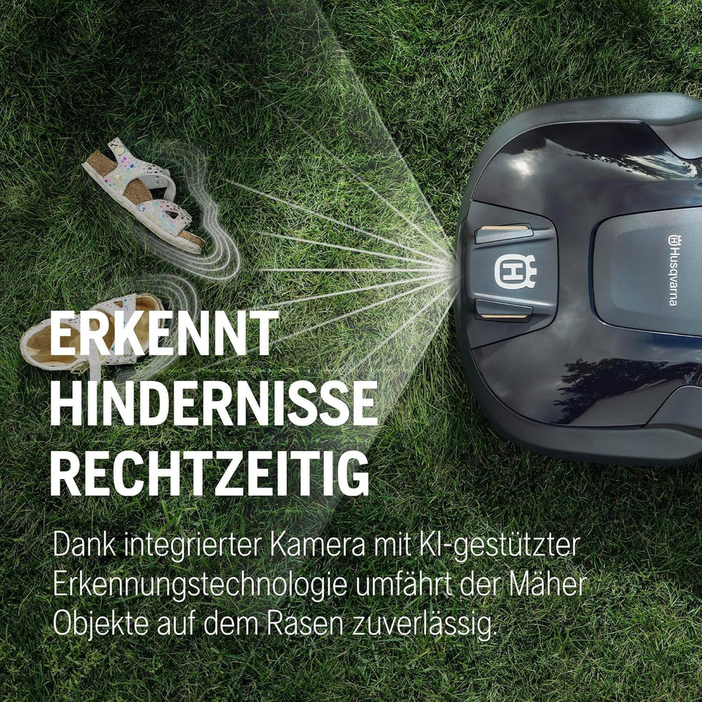 HUSQVARNA Automower® Aspire R6V Mähroboter â€?ohne Begrenzungskabel, AI Vision, GPS-Navigation, App-Steuerung, virtuelle Zonen, bis 600 m² â€?inkl. 6 Ersatzmesser