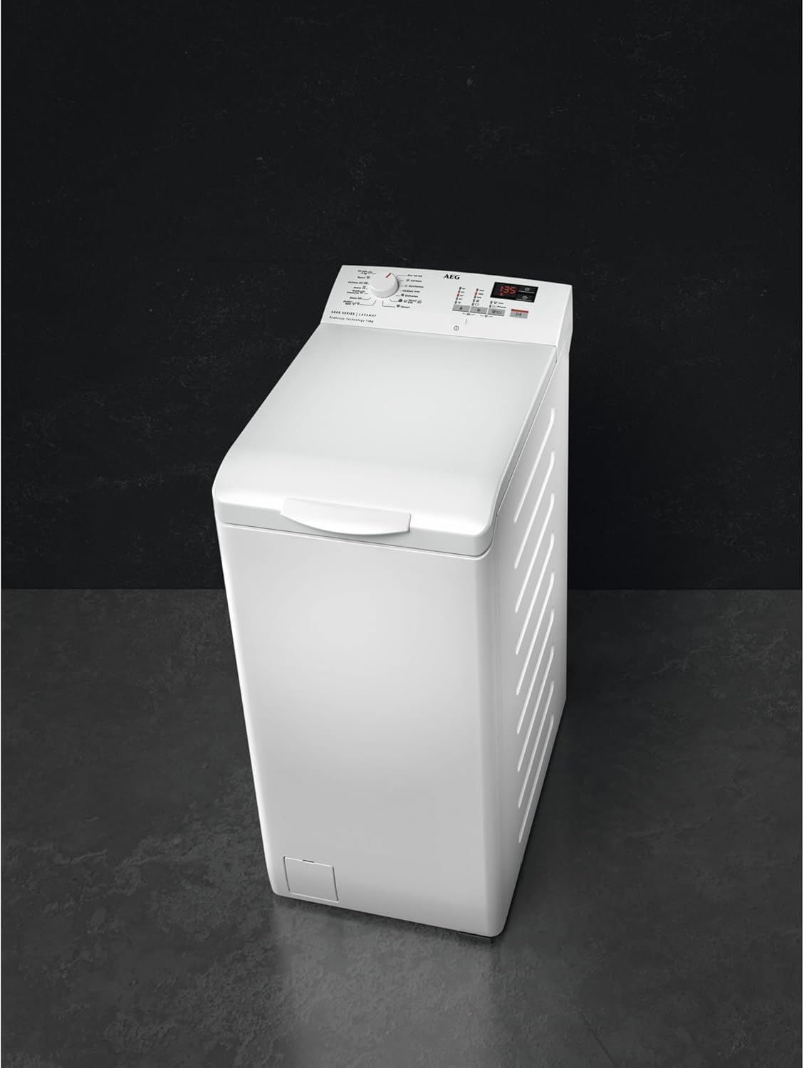 AEG Waschmaschine Toplader, 40 cm, 7 kg, Serie 6000 ProSense - Mengenautomatik - Smarte Beladungserkennung, EEK B, Nachlegefunktion, Wasserstopp, Inverter Motor, 1200 U/min, LTR6N40270