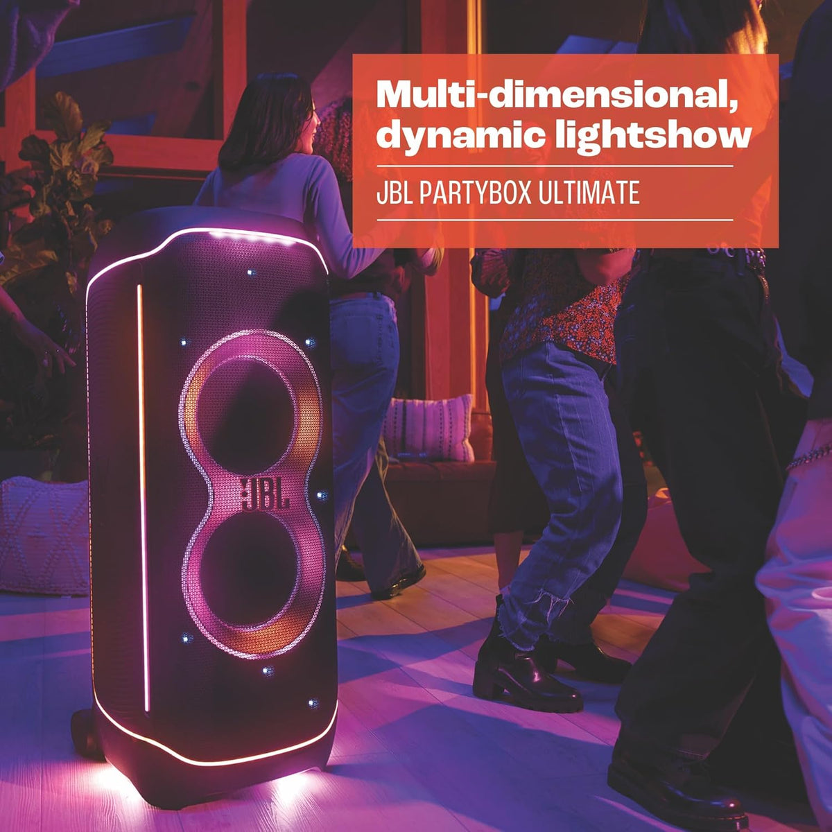 JBL Partybox Stage 120 in Schwarz â€?Tragbare Bluetooth-Lautsprecher-Box mit JBL Pro Sound, Lichtshow, KI-Sound-Boost und Teleskopgriff â€?12 h Laufzeit
