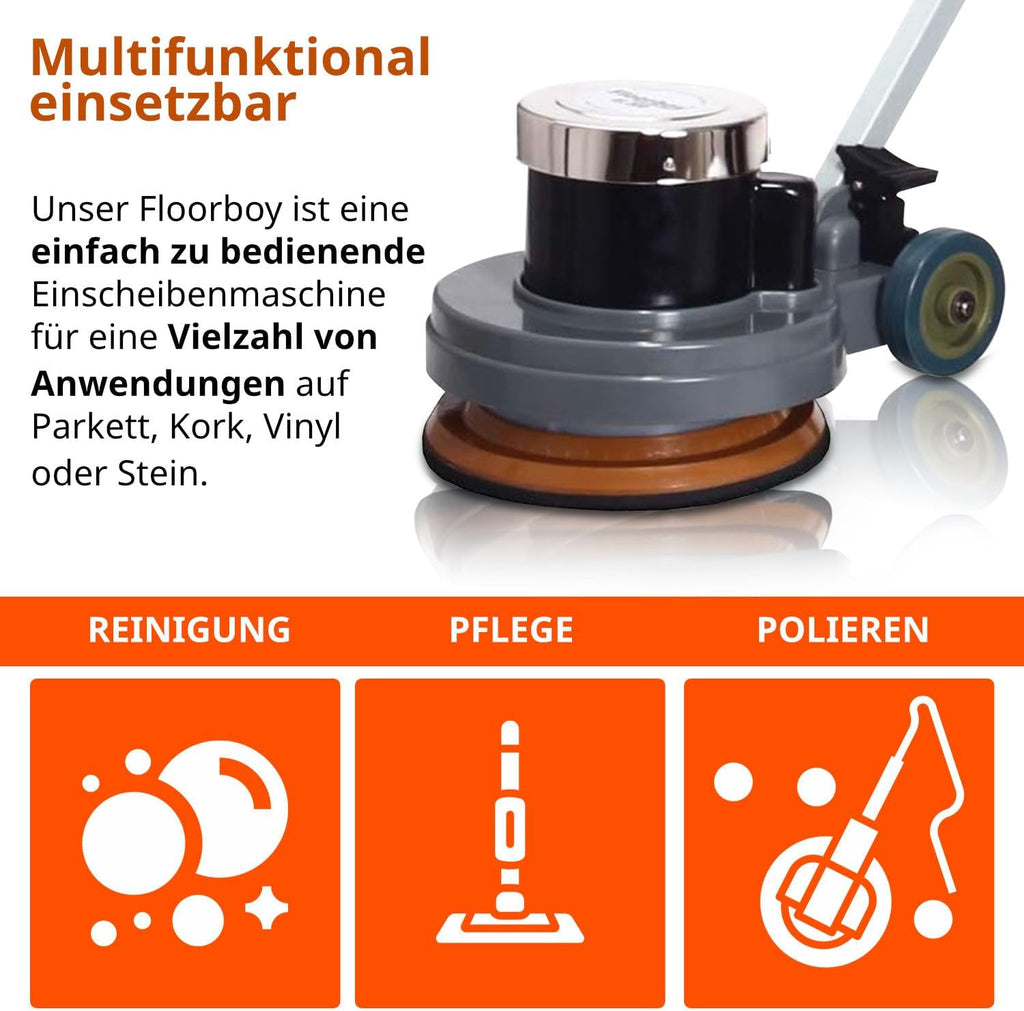 Floorboy 12 Zoll Reinigungs- und Poliermaschinen Set mit Anleitungen, Pads und Padkunde von Bioraum
