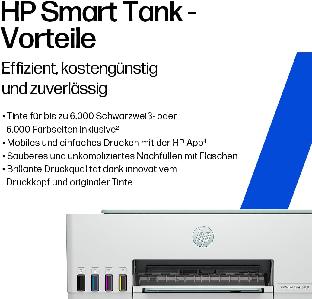 Smart Tank 5108 3-in-1 Multifunktionsdrucker (WLAN; Mobiles Drucken) â€?3 Jahre Tinte inklusive, 3 Jahre Garantie, großer Tintentank, hohe Reichweite, Drucken in hoher Qualität