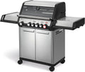 Enders® Gasgrill Monroe Pro 4 SIKR Turbo, 4-Brenner, mit Kocher und Infrarot-Heckbrenner, PanoVision Sichtfenster, Gussrost, Aluguss Grill, 800 °C TURBO ZONEâ„? SIMPLE CLEANâ„? #8362
