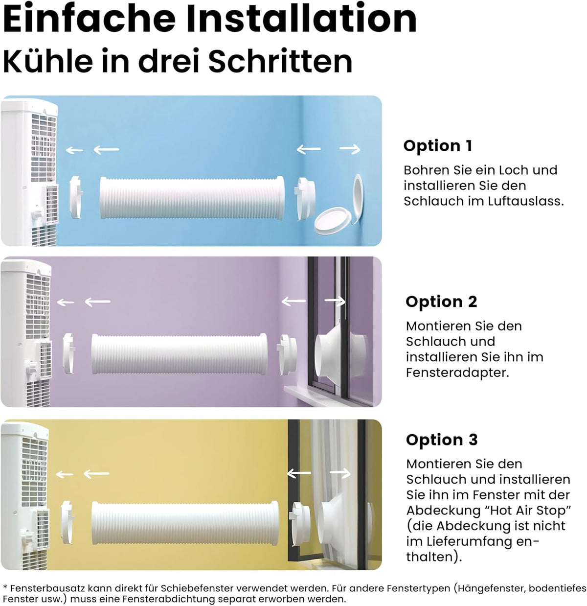Mobiles Klimagerät Breezy Cool Pro 2.0,7000 BTU 2,0kW, Kühlen&Ventilieren&Entfeuchten,APP-Steuerung,Raumgröße bis 68m³(25ãŽ? .Mobile Klimaanlage mit Abluftschlauch,