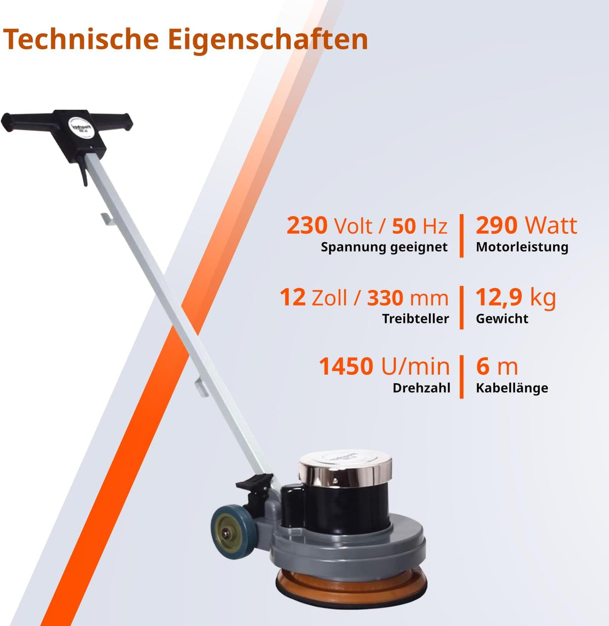 Floorboy 12 Zoll Reinigungs- und Poliermaschinen Set mit Anleitungen, Pads und Padkunde von Bioraum