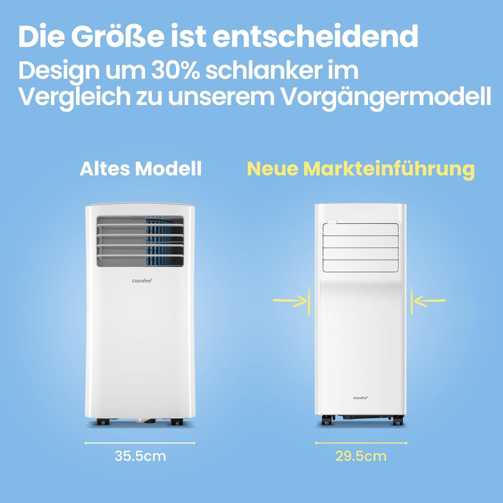 Mobiles Klimagerät Breezy Cool Pro 2.0,7000 BTU 2,0kW, Kühlen&Ventilieren&Entfeuchten,APP-Steuerung,Raumgröße bis 68m³(25ãŽ? .Mobile Klimaanlage mit Abluftschlauch,