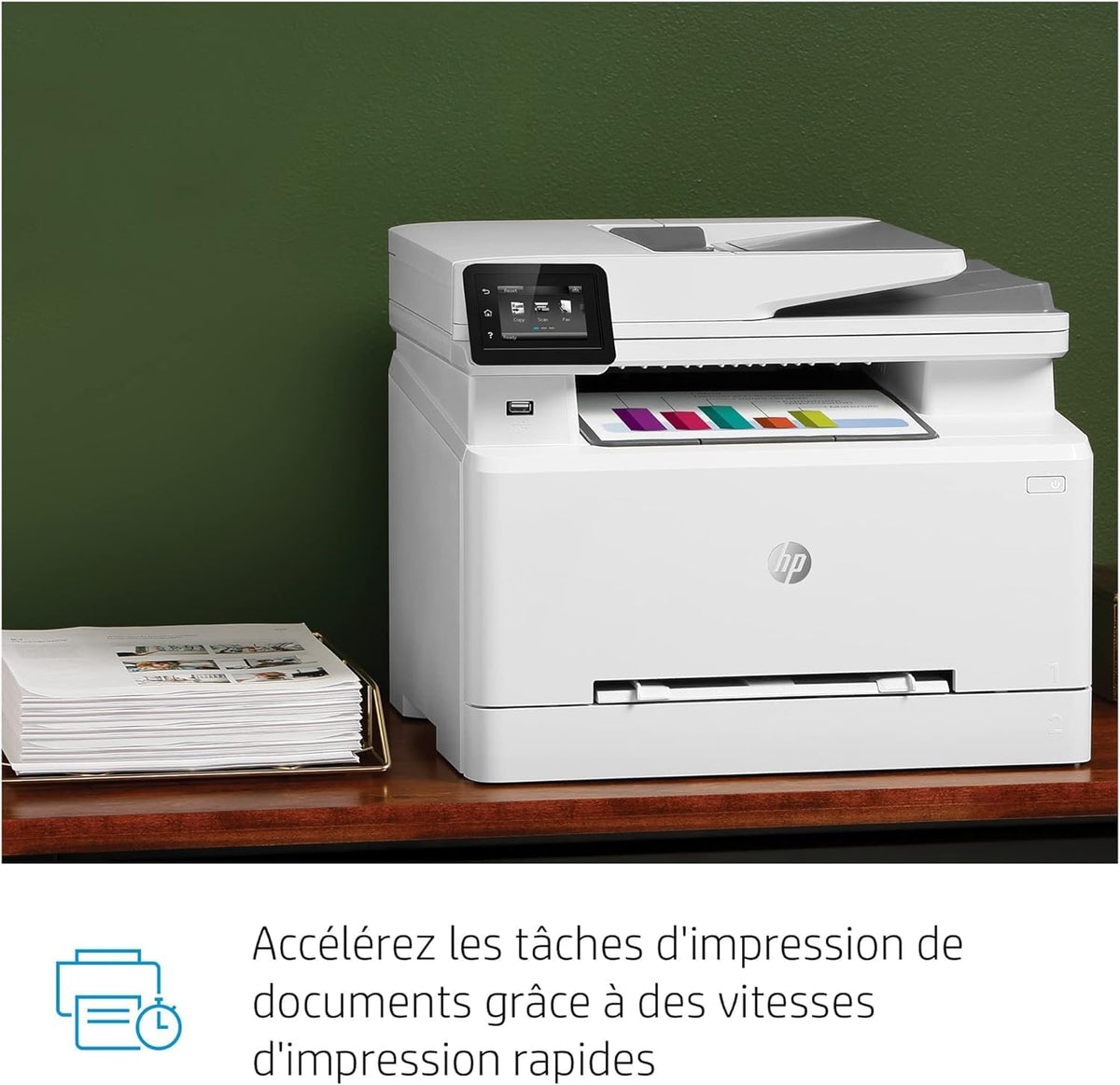 Color LaserJet Pro M283fdw Multifunktions-Farblaserdrucker (Drucker, Scanner, Kopierer, Fax, WLAN, LAN, Duplex, Airprint) weiß