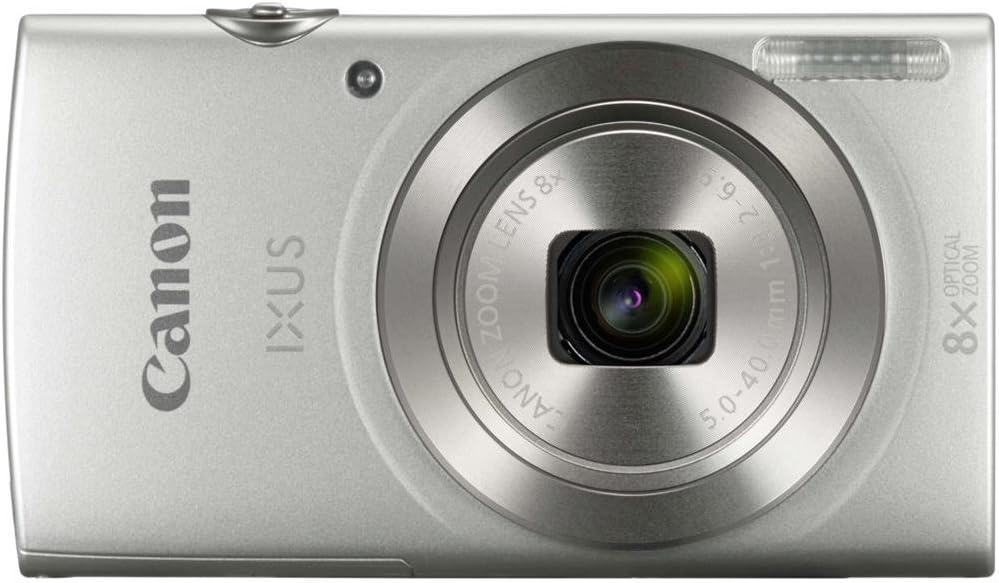 Canon IXUS 175 Kompaktkamera (20 MP, 8-Fach optischer Zoom, 16-Fach ZoomPlus, 6,8cm (2,7 Zoll) LCD, Taschenformat) Silber