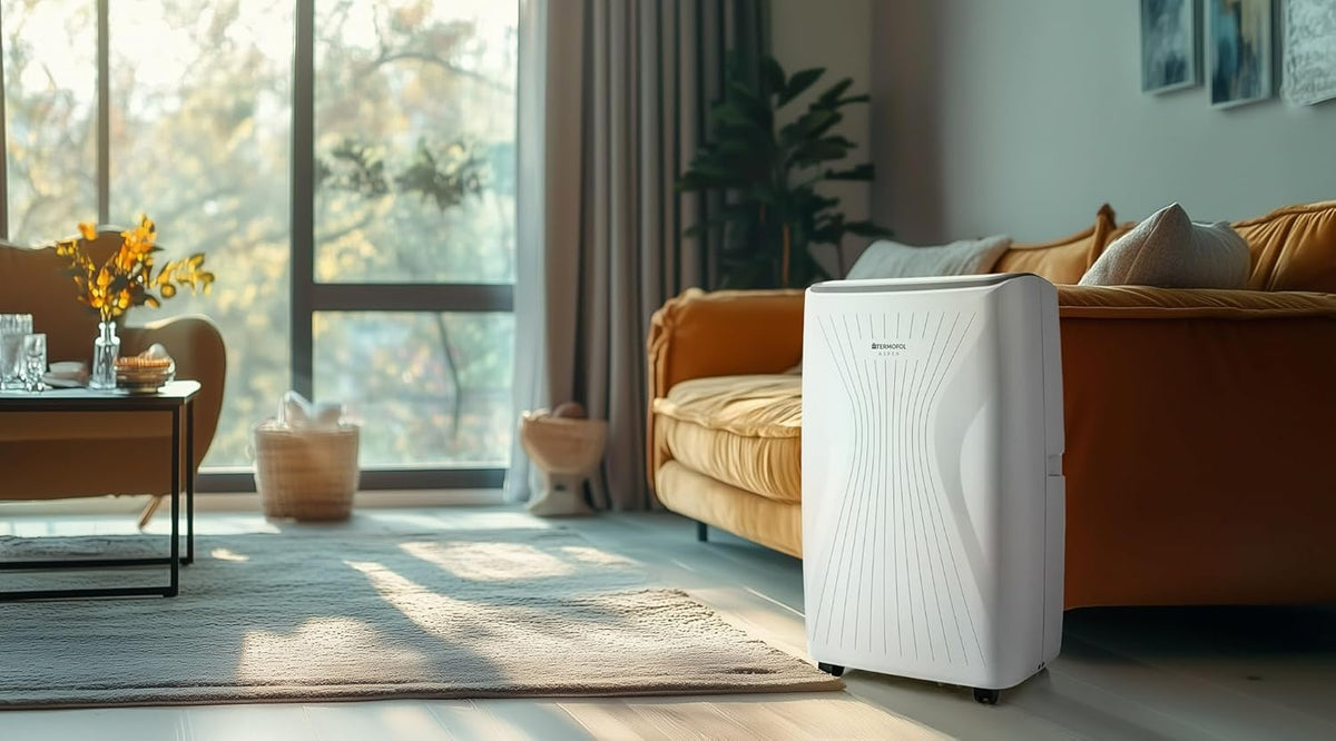 Termofol Mobile Klimaanlage ASPEN 4000W â€?4in1: Klimatisierung, Luftentfeuchter, Ventilator, Heizung â€?WLAN Fernsteuerung â€?energiesparendes Smart-Home-Gerät â€?modernes Design â€?weiß