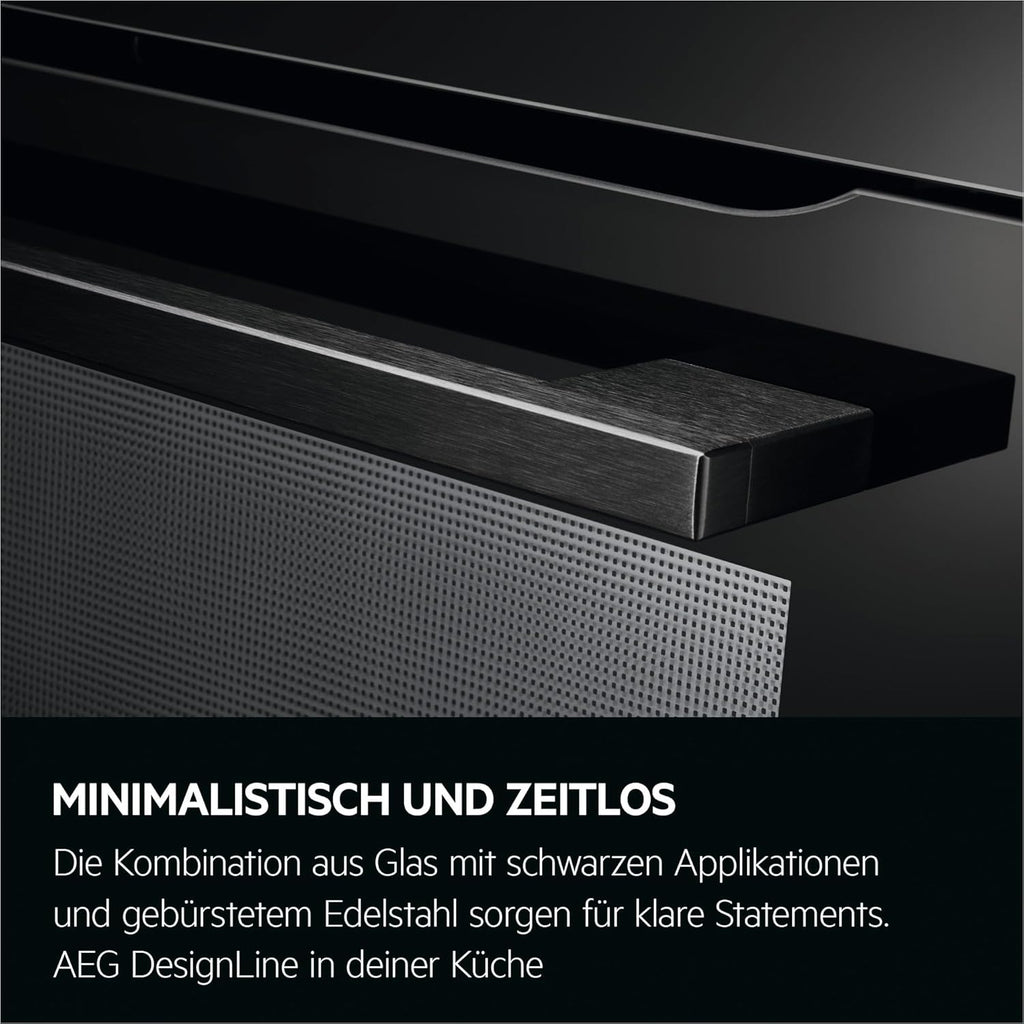 AEG Einbaubackofen â€?Serie 5 Ringheißluft: Gleichmäßige Garergebnisse auf 3 Ebenen â€?Pyrolyse Selbstreinigung â€?25 Automatikprogramme â€?LED-Touchdisplay â€?Schnellaufheizung â€?Schwarz â€?BPE53516AB