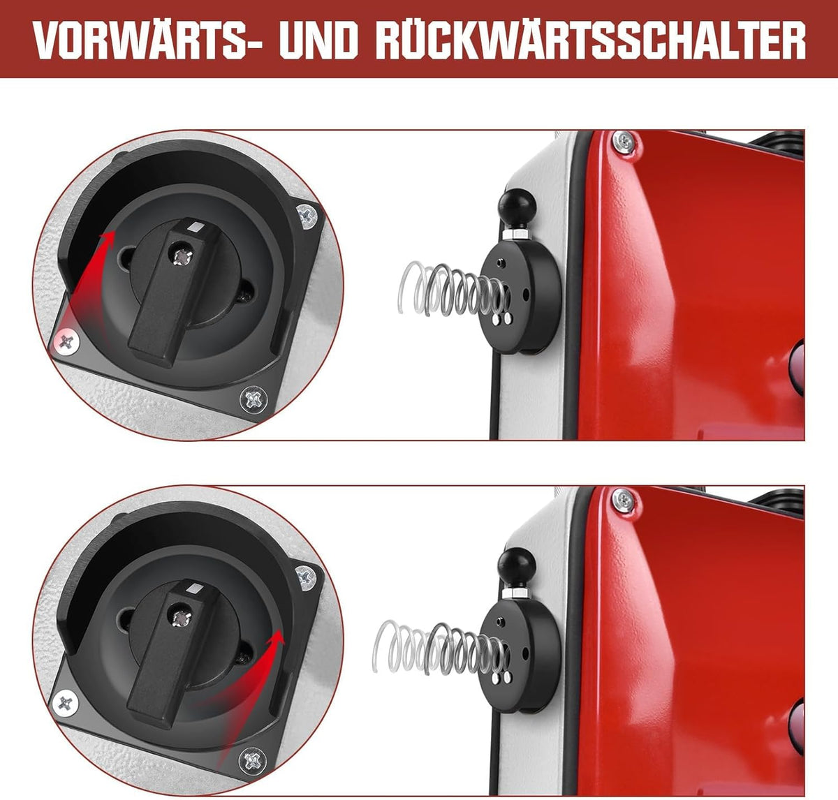 850W Elektrische Rohrreinigungsmaschine Satz zum Ø20-200mm Rohrleitungen Spirale 33m x Ø16 mm + 14m x Ø22mm, 5m x Ø10mm, Rohrreinigungsgerät Set Rohrreiniger Reinigung Abflussreiniger, 450U/M