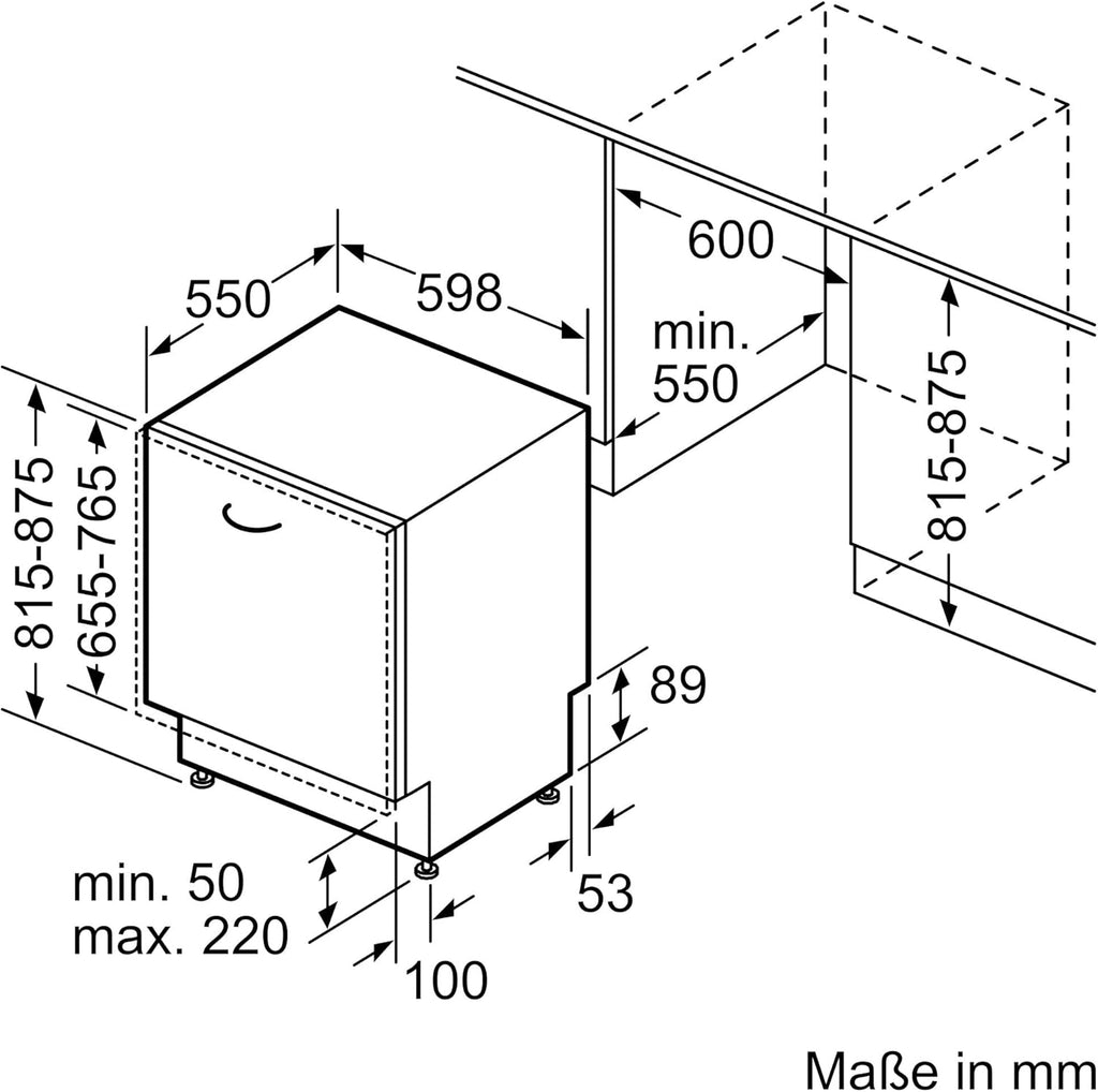 Siemens SN95EX22CE iQ500 vollintegrierter Geschirrspüler, 60 cm, Made in Germany, varioScharnier für flexible Einbausituationen, varioSpeed Plus, auto Open dry, Rackmatic, Intensivzone, leise