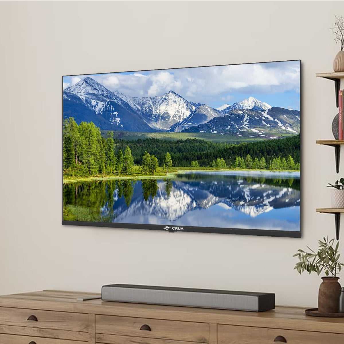 CRUA VIDAA Smart TV,101(40 Inch) TV,1920x1080P Full HD TV,LED TV with HDMI/USB/AV IN/Triple Tuner DVB-T2/T/C/S2/Compact and Smart for Your Home,Black Energy Class E