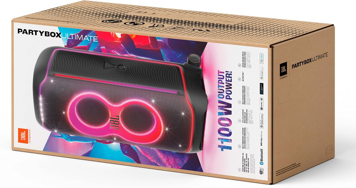 JBL Partybox Stage 120 in Schwarz â€?Tragbare Bluetooth-Lautsprecher-Box mit JBL Pro Sound, Lichtshow, KI-Sound-Boost und Teleskopgriff â€?12 h Laufzeit