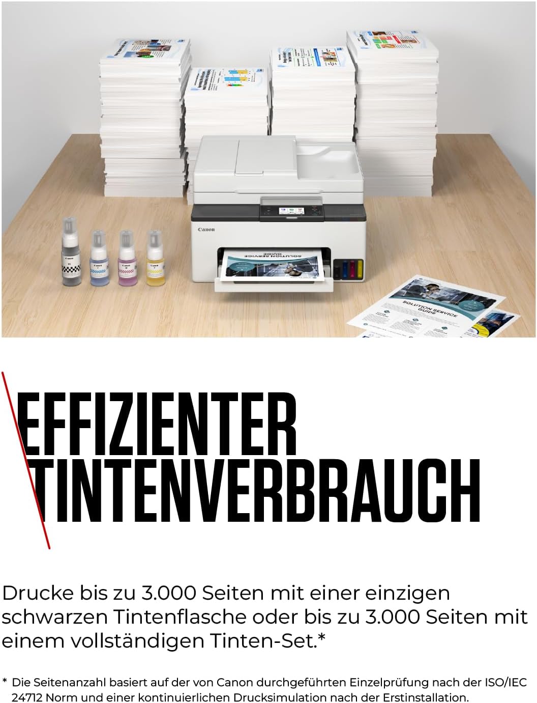 Canon MAXIFY GX2050 Tintenstrahldrucker 4-in-1 Multifunktionsgerät DIN A4 (Drucker, Scanner, Kopierer, Fax, ADF, 600x1200 DPI, WLAN, USB, Duplexdruck, 250 Blatt Kassette) Enthält 6 x Tintenflaschen