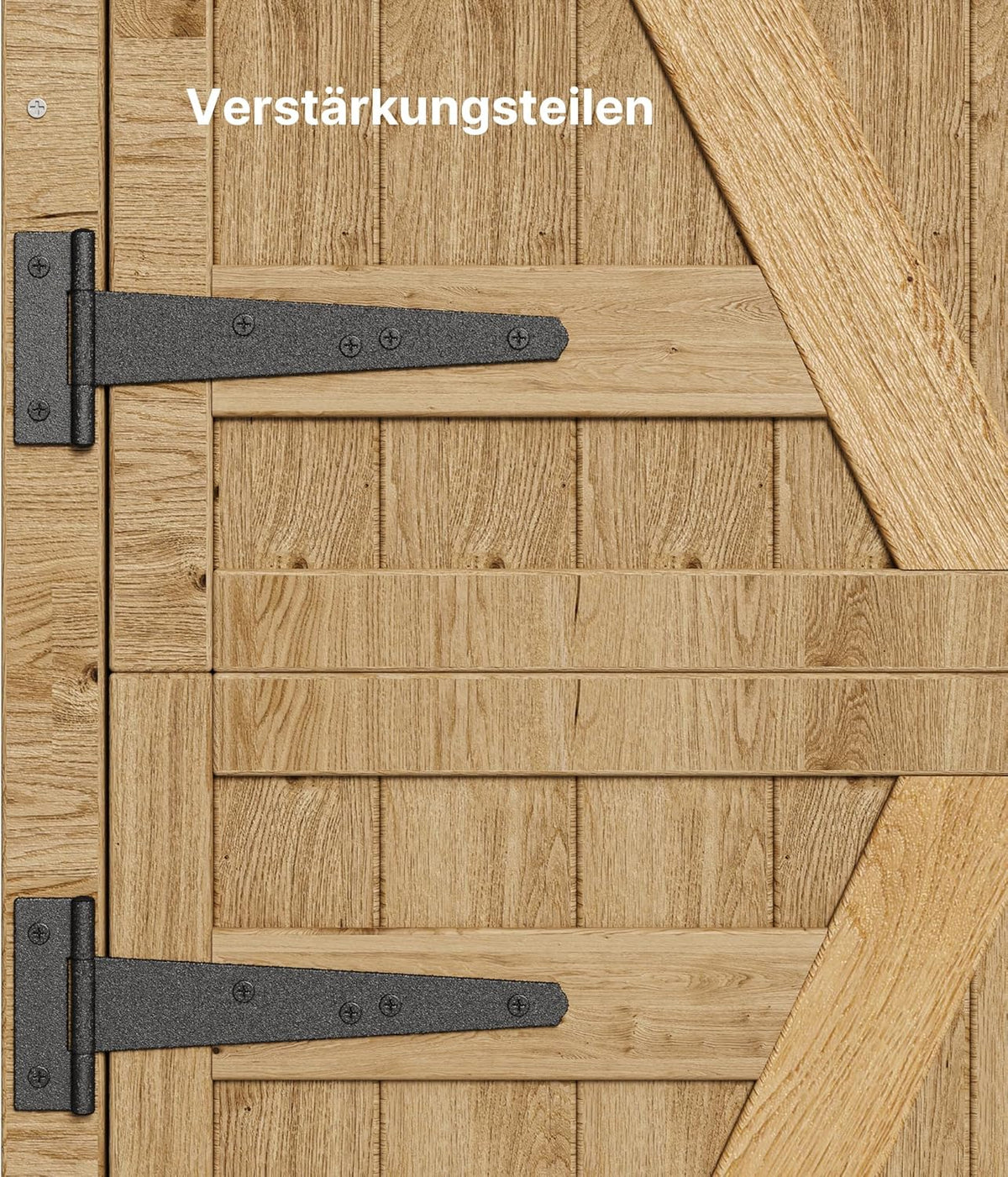 Gartenschrank Holz, Outdoor Geräteschrank, Gerätehaus mit Tür, Böden, Geräteschrank, Gartenhaus, Gartenschuppen für Garten, Terrasse & Balkon, 140x44x162cm, Natur