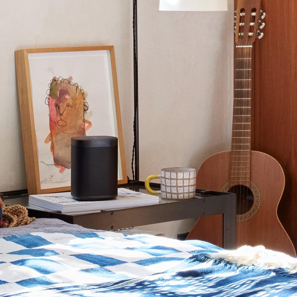Sonos One Smart Speaker, schwarz â€?Intelligenter WLAN Lautsprecher mit Alexa Sprachsteuerung, Google Assistant & AirPlay â€?Multiroom Speaker für unbegrenztes Musikstreaming