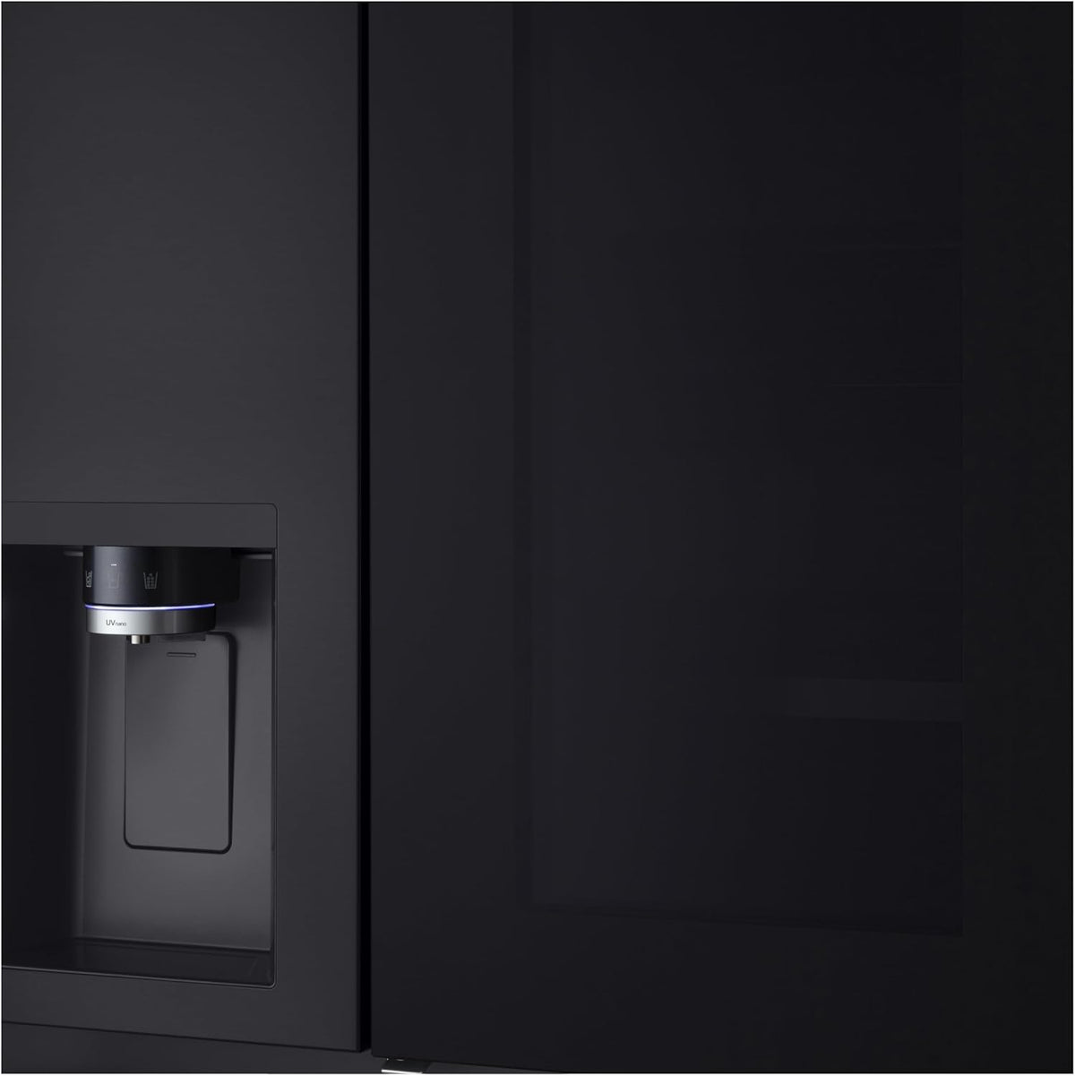 LG GSGV81PYLL Side by Side Kühlschrank, Klasse E, 635 L, Instaview, Kühlschrank mit Gefrierfach, Eis-, Crushed Ice- Wasserspender, Total NoFrost, Smart Inverter Kompressor, Wi-Fi