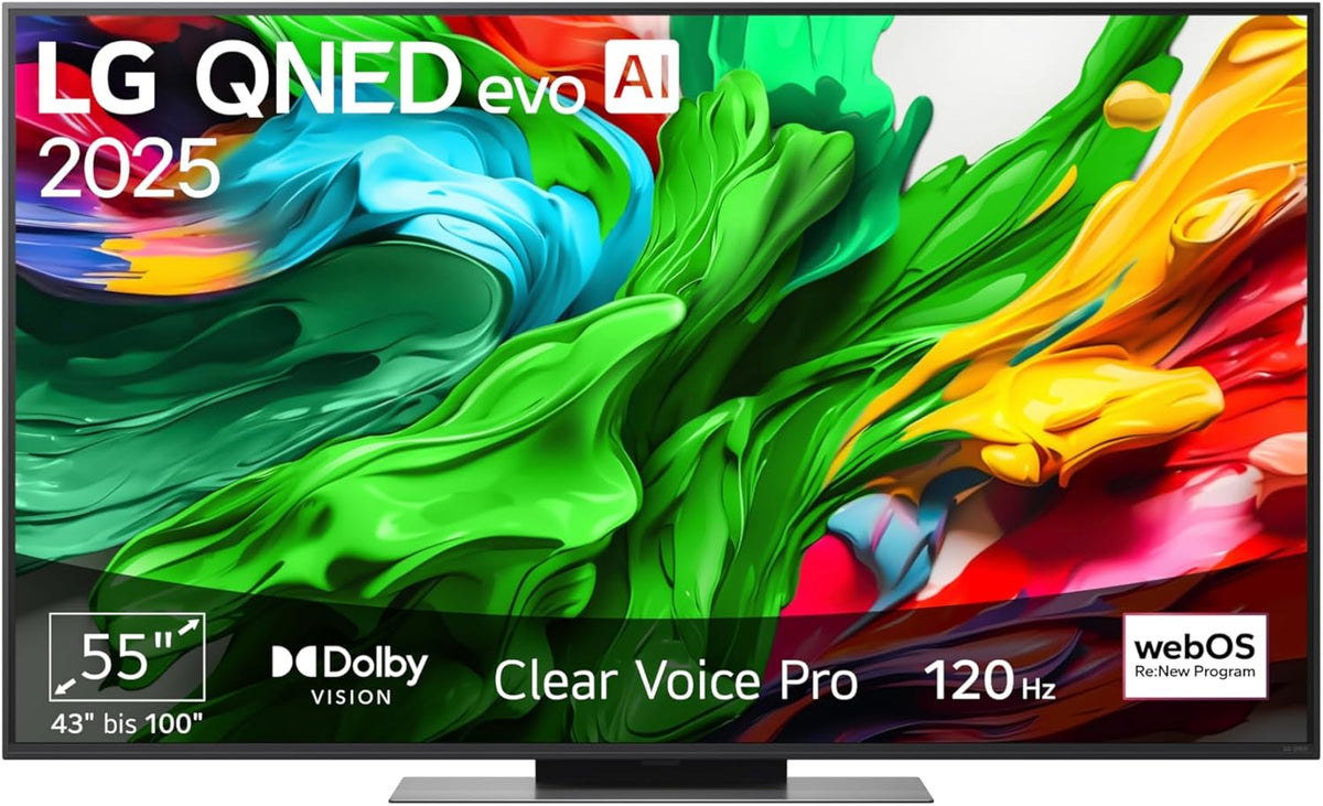 LG 55QNED86A6A TV 55 Zoll (139 cm) 4K QNED evo AI TV (α8 Gen2 4K AI Prozessor, webOS 25, 120Hz) Modelljahr 2025