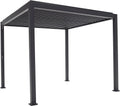 Mirador Basic Pavillon 3 x 3 m Wasserdicht - Pergola mit Lamellendach - Aluminium/Stahl Terrassenüberdachung - Schwarz - 88MM