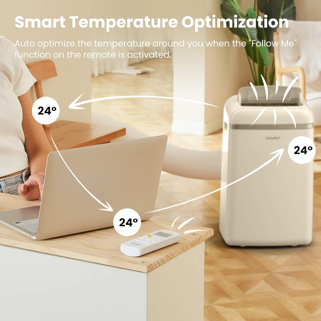 Comfee Mobiles Klimagert Easy Cool 2.0, 7000 BTU 2,0kW, Kühlen&Ventilieren&Entfeuchten, Raumgre bis 68m(25ãŽ?, APP-Steuerung/Alexa/Google Home/IFTTT, Mobile Klimaanlage mit Abluftschlauch