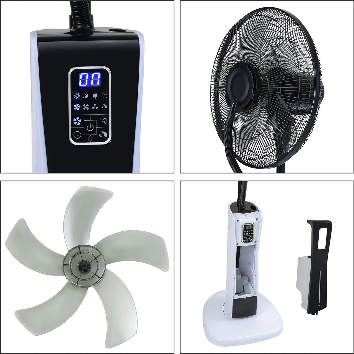 Sonnewelt Standventilator mit Wasserkühlung Ultraschall-Sprühnebel