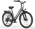 MileCity1 26" E-Bike für Erwachsene, 7 Gang Elektrofahrrad mit Austauschbarem 36V 13Ah Akku, 25 km/h und 80â€?00km Reichweite E-Bike für Städtische Pendler, IP65 Wasserdicht