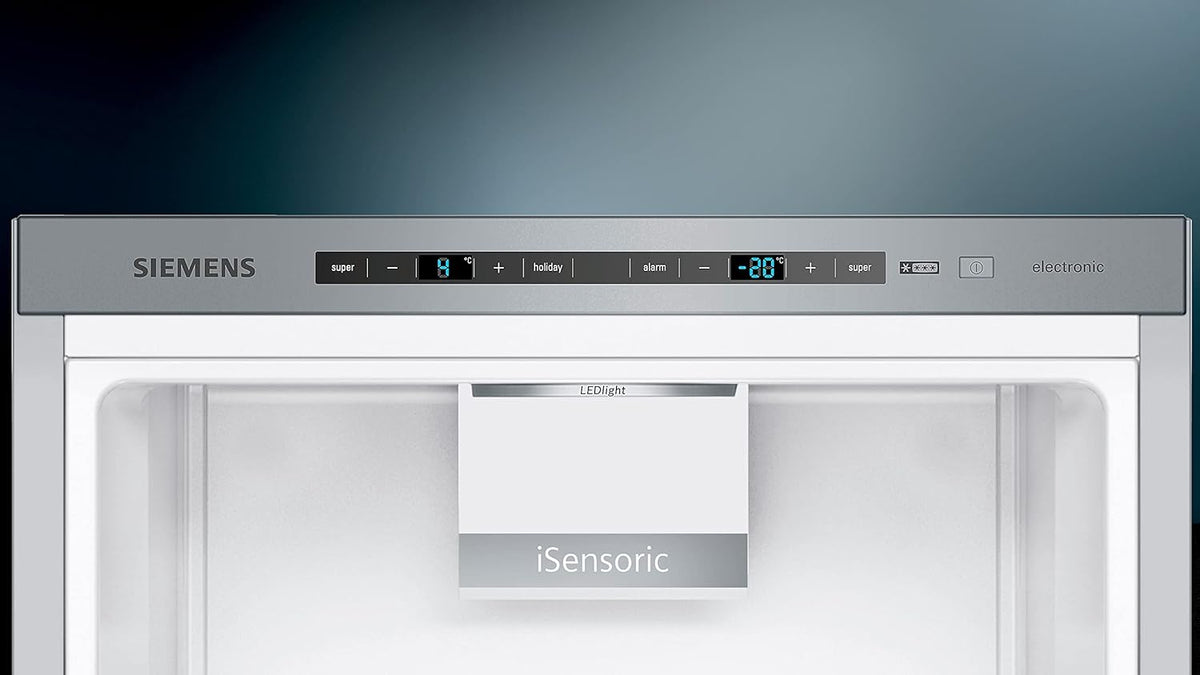 SIEMENS KG39EAICA iQ500 Kühl-Gefrier-Kombination, 201 x 60 cm, 249 L Kühlen + 94 L Gefrieren, LowFrost seltener abtauen, LED-Beleuchtung gleichmige Ausleuchtung, BigBox Platz für groes Gefriergut