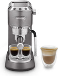 De'Longhi Dedica Style EC 685.M â€?Espresso Siebtrgermaschine, Espressomaschine mit professionellem Milchaufschumer, nur 15 cm breit, für Kaffeepulver oder ESE Pads, 1 l Wassertank, silber