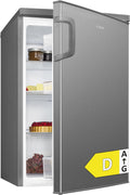 Bomann® Kühlschrank ohne Gefrierfach | Energieklasse D | 85cm | leise 39dB | 3 Ablagen | Türanschlag wechselbar | 133L | Kühlschrank klein mit Gemüsefach | Standardkühlschrank | VS 2195.1 inox