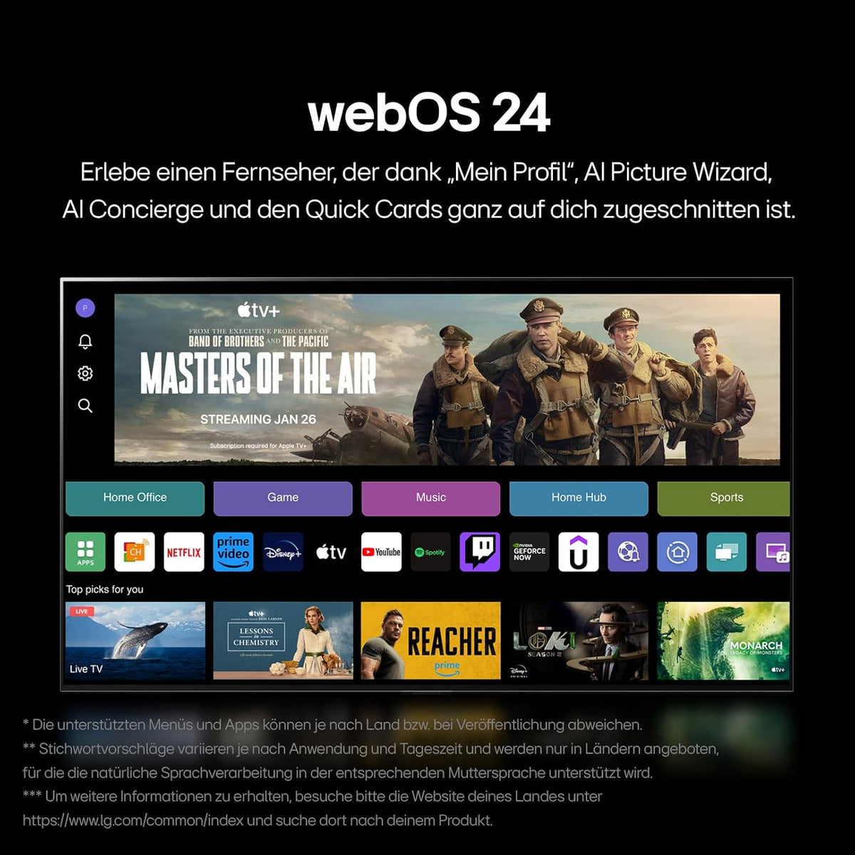 LG 65NANO81T6A TV 65" (165 cm) NanoCell Fernseher (α5 Gen7 4K AI-Prozessor, webOS 24, HDR10, bis zu 60Hz) Modelljahr 2024